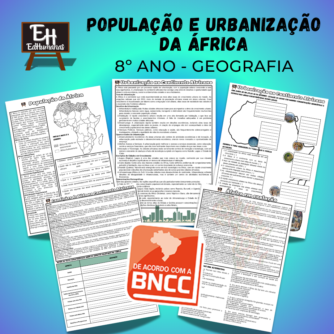 Kit População e urbanização da África