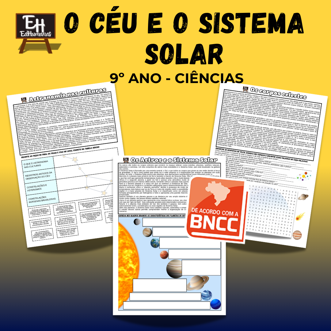 O céu e o Sistema Solar