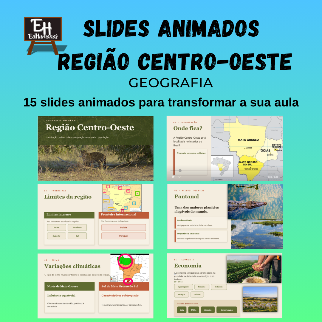 Slides Animados – Região Centro-Oeste do Brasil